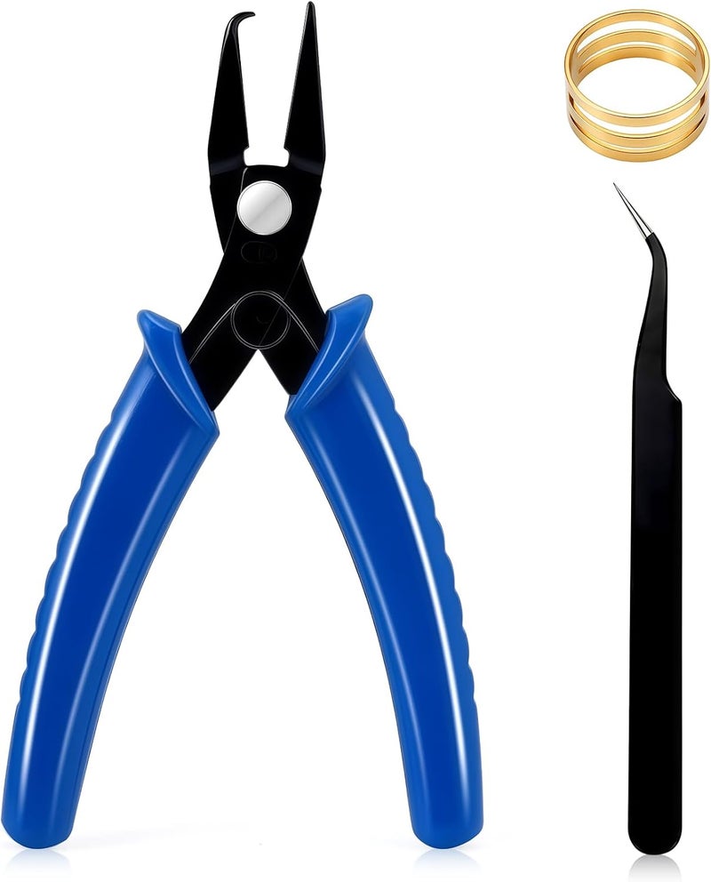 URSKYTOUS Split Ring Pliers Jewelry Making Tools Jump Ring Opener Tool Keychain Pliers for Opening Split Rings Jump Rings Jewelry Plier for Bracelet Fishing Beading DIY Craft Jewelry Making Supplies - Image 1